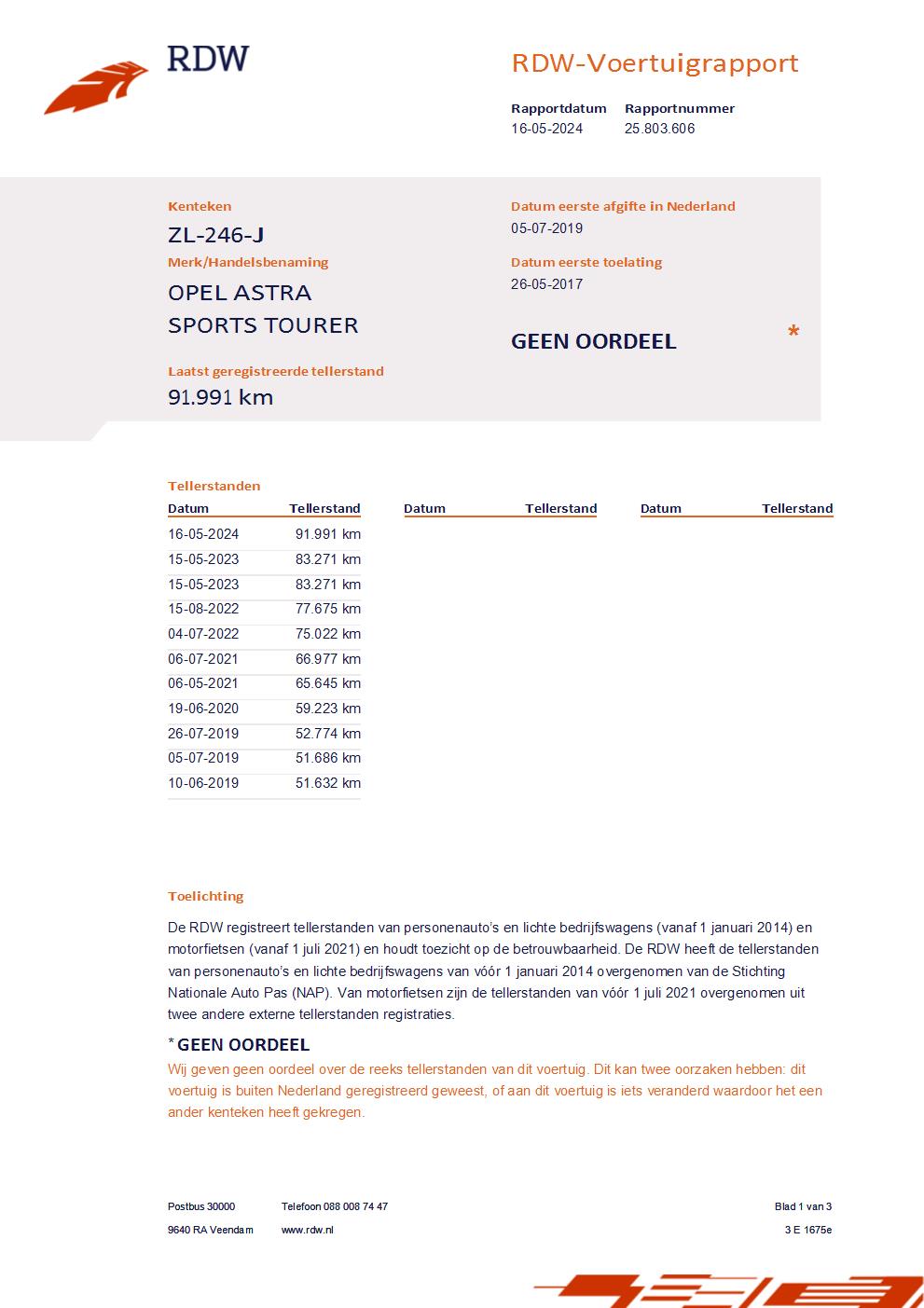 Tellerrapport